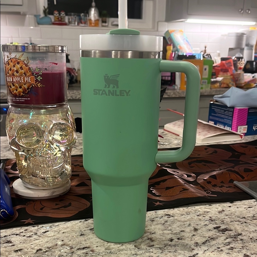Stanley Mint Green Tumbler with Handle